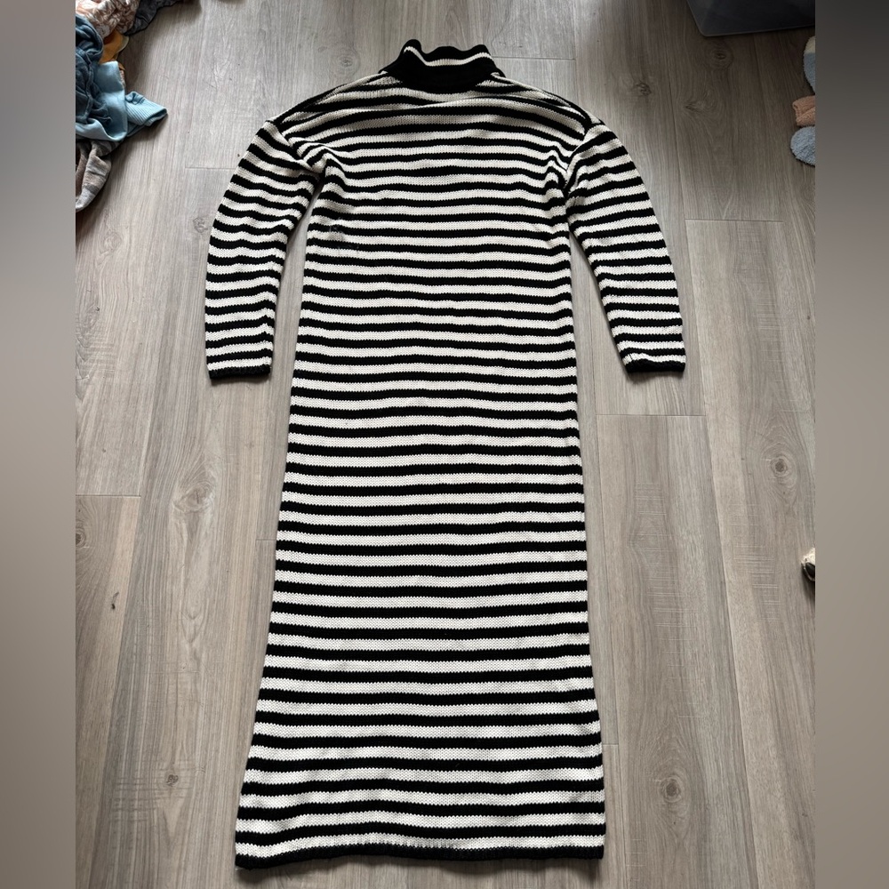 525 America Raya Striped Polo Sweater Dress - Picture 7 of 8